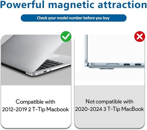 شاحن MacBook Pro، محول طاقة مغناطيسي 85 وات على شكل حرف T، شاحن بديل متوافق مع MacBook Pro 15/13 بوصة (2012-2015) (A1398 A1425 A1502)، MacBook Air 11/13 بوصة (2012-2017) (A1465 A1466) in Kuwait