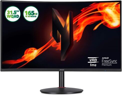 Acer Nitro XZ322QU Sbmiipphx 31.5" 1500R Curved Zero-Frame WQHD (2560 x 1440) in Saudi Arabia