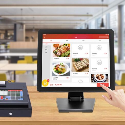 Cash Register Displays 17Inch Touch Screen LCD Display Monitor Cash Register, Adjustable Touch Screen PC POS Systems for Win7 8 10 Android Raspberry Pi Linux in Kuwait