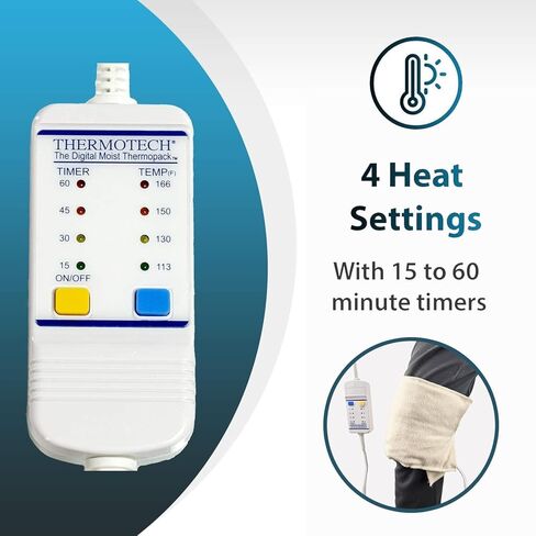 Thermotech Automatic Digital Moist Heating Pad Heating Pad, Beige, king 27 X14 in Saudi Arabia