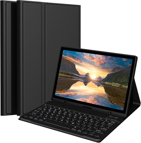 حافظة مع لوحة مفاتيح لجهاز Samsung Galaxy Tab A8 10.5 بوصة 2022 (الطراز: SM-X200/X205/X207)، [تدعم 3 أنظمة] لوحة مفاتيح لاسلكية مغناطيسية قابلة للفصل لجهاز Galaxy Tablet، أخضر داكن in Kuwait