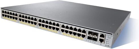 المحول المُدار Cisco Catalyst WS-C4948E / 2x 300WAC PSU / 48 x 10/100/1000 / 4 x SFP+ (مجدد معتمد) in Kuwait