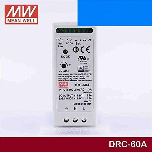 DIN نوع الأمن مصدر الطاقة 59.34 واط DRC-60A Meanwell AC-DC SMPS DRC-60 سلسلة يعني جيدا تحويل التيار الكهربائي in Kuwait