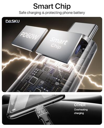 كابل USB C إلى USB C 90 درجة 2 حزمة 6FT 60W iPhone 17 Pro Max كابل شحن مضفر طويل الزاوية اليمنى من النوع C شاحن سريع سلك شحن لهاتف iPhone 17 16 15 Pro Max 16e وSamsung S25 iPad والمزيد in Kuwait