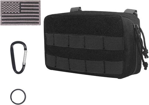 XTACER EDC Utility Orgaznier Bag, Tactical MOLLE Admin Pouch,Utility Tactical EDC Tool Pouch Bag, with USA Flag Patch, D Ring and Key Ring in Saudi Arabia