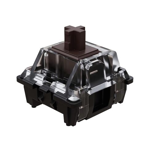 Gateron KS-15 Optical Switches for MX Mechanical Gaming Keyboard | 55g Force | Tactile| Clear Top RGB Switches for Backlit Keyboard | (65 PCS, Brown) in Saudi Arabia