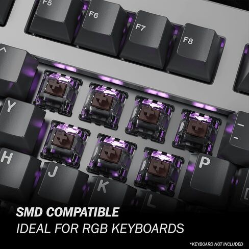 Gateron KS-15 Optical Switches for MX Mechanical Gaming Keyboard | 55g Force | Tactile| Clear Top RGB Switches for Backlit Keyboard | (65 PCS, Brown) in Saudi Arabia