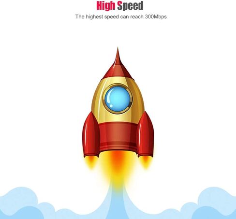 CHICIRIS 300Mbps لاسلكي USB2.0 بطاقة واي فاي محول جهاز إرسال واستقبال الإشارة لـ MACLinux 2.4Ghz تصميم صغير خفيف الوزن in Kuwait