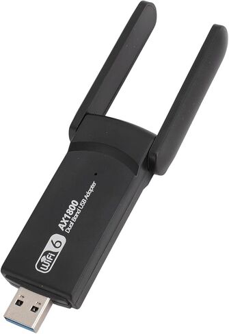 Drfeify USB WiFi 6 محول محول شبكة لاسلكي ثنائي النطاق عالي السرعة لـ 10 11، USB 3.0 دونجل شبكة لاسلكية للاستخدام المنزلي والمكاتب in Kuwait