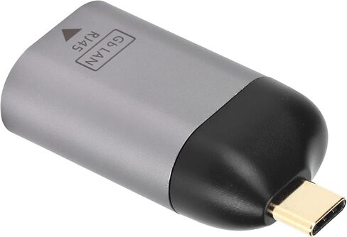 محول إيثرنت SUNGOOYUE، غلاف ألومنيوم، توصيل وتشغيل محول USB C إلى RJ45، إيثرنت فائق السرعة لأجهزة الكمبيوتر المحمولة والأجهزة اللوحية مع واجهة TypeC (#1) in Kuwait