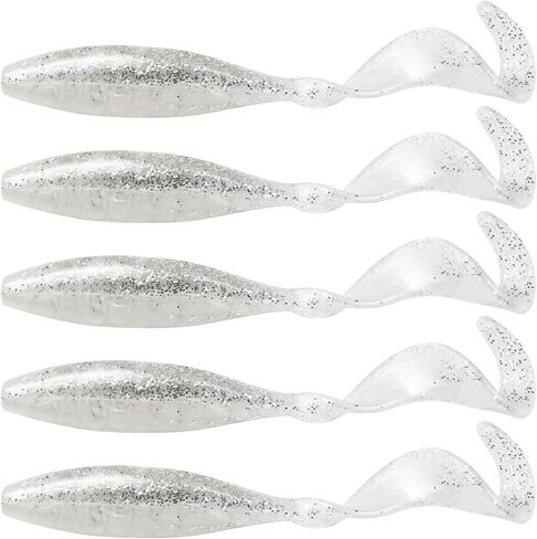 6.2'' Large Soft Fishing Lures, High-Toughness PVC Swim Bait with ‘C’ Tail, Bite-Resistant & Flexible for Big Fish in Saudi Arabia