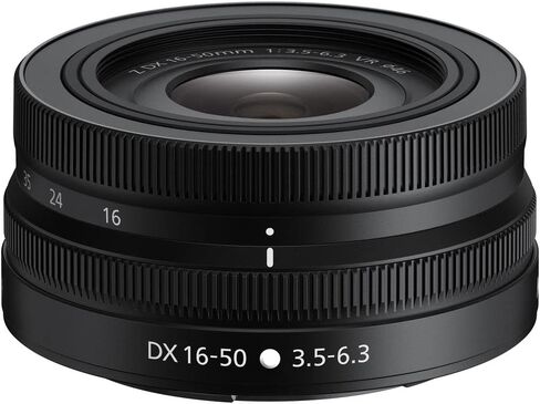 عدسة Nikon NIKKOR Z DX مقاس 16-50 مم f/3.5-6.3 VR (20084) مع بطاقة ذاكرة Ultra SDHC سعة 64 جيجابايت + حقيبة عدسة مبطنة + Pro Monopod مقاس 70 بوصة + مجموعة مرشح مكونة من 8 قطع (ماكرو، UV، CPL، FLD) (متجددة) in Kuwait