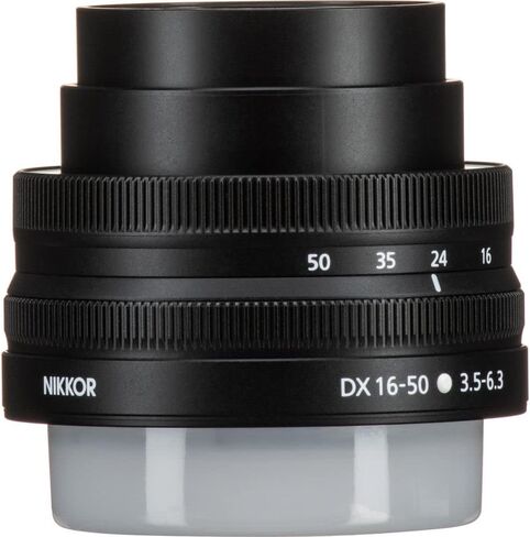 عدسة Nikon NIKKOR Z DX مقاس 16-50 مم f/3.5-6.3 VR (20084) مع بطاقة ذاكرة Ultra SDHC سعة 64 جيجابايت + حقيبة عدسة مبطنة + Pro Monopod مقاس 70 بوصة + مجموعة مرشح مكونة من 8 قطع (ماكرو، UV، CPL، FLD) (متجددة) in Kuwait