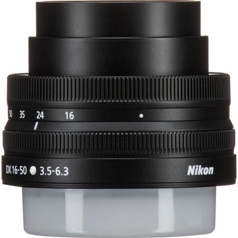 عدسة Nikon NIKKOR Z DX مقاس 16-50 مم f/3.5-6.3 VR (20084) مع بطاقة ذاكرة Ultra SDHC سعة 64 جيجابايت + حقيبة عدسة مبطنة + Pro Monopod مقاس 70 بوصة + مجموعة مرشح مكونة من 8 قطع (ماكرو، UV، CPL، FLD) (متجددة) in Kuwait