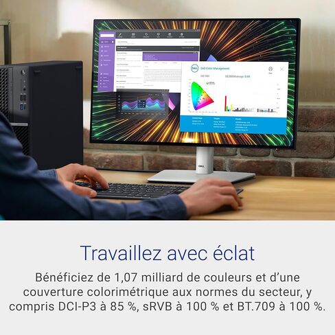 شاشة Dell U2424H UltraSharp مقاس 24 بوصة FHD (1920x1080)، 120 هرتز، IPS، 5 مللي ثانية، 98% DCI-P3، 2X USB-C، 2X DisplayPort، HDMI، 3X USB، ضمان 3 سنوات، فضي (متجدد) in Kuwait