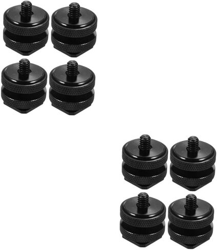 Artibetter 1set محول حذاء حذاء Hot Shole محول مزدوج للضوء للضوء المكسرات التثبيت السهلة للفلاش والترايبود عالية الأداء ملحق الكاميرا 4pcs in Kuwait