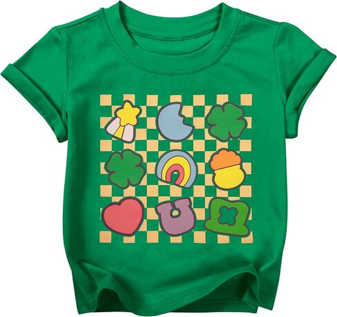St Patricks Day Shirt for Toddler Boys Shamrock Green T Shirts Girls Lucky Charms Shirt Kid Irish Saint Tee Top in Saudi Arabia