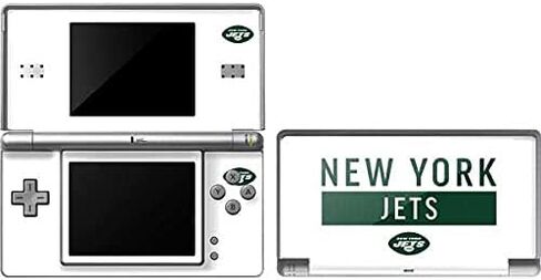 ملصق Skinit المخصص للألعاب متوافق مع DS Lite - تصميم سلسلة الأداء الأبيض NFL New York Jets المرخص رسميًا in Kuwait