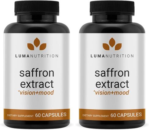 Luma Nutrition Saffron Extract Capsules - Premium Saffron Supplements - 88.50 mg Pure Saffron Pills - Mood Support - Eye Support - Made in The USA - 60 Capsules in Saudi Arabia