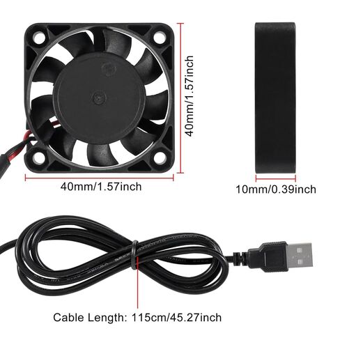 4pcs 40mm USB Brushless Cooling Fan 40mm x10mm DC 5V Quiet Cooling Fan 4010 Mini Computer Fan for Small Appliances Series Replacement in Saudi Arabia