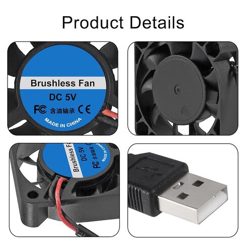 4pcs 40mm USB Brushless Cooling Fan 40mm x10mm DC 5V Quiet Cooling Fan 4010 Mini Computer Fan for Small Appliances Series Replacement in Saudi Arabia