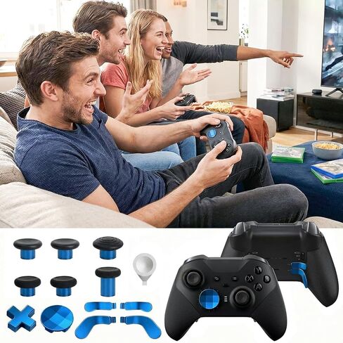 13-in-1 Replacement Metal Thumbsticks Parts Kit for Xbox Elite Series 2 Controller - 6 Thumbsticks,4 Back Paddles,2 D-Pads,1 Tool & Case - Compatible with Elite Series 2 / Core (Model 1797) in Kuwait