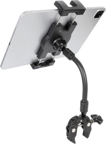 iPad Yoke Mount، حامل الكمبيوتر اللوحي بمشبك للطائرات، دوران 360 درجة قابل للتعديل حامل الكمبيوتر اللوحي من الألومنيوم لجهاز iPad Pro 12.9/Air/Mini، الهواتف والأجهزة اللوحية 4.7-13 بوصة in Kuwait