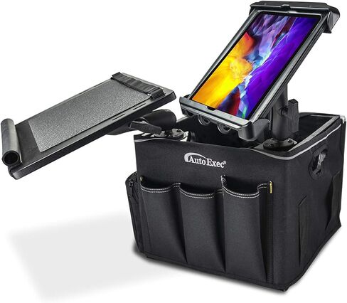 AutoExec Milk Crate Vehicle and Mobile Office Work Station with Apron Organizer, Laptop Tray and Tablet Mount in Saudi Arabia