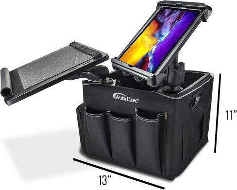 AutoExec Milk Crate Vehicle and Mobile Office Work Station with Apron Organizer, Laptop Tray and Tablet Mount in Saudi Arabia