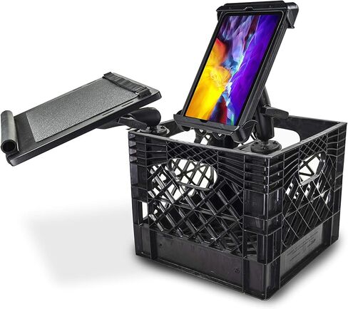 AutoExec Milk Crate Vehicle and Mobile Office Work Station with Apron Organizer, Laptop Tray and Tablet Mount in Saudi Arabia