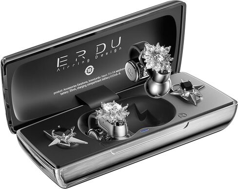 Starry Ear Cuff Wireless Headphones, Jewelry Open Ear Clip-on Earbuds, 30H Playtime, Bluetooth 6.0 Earring Earphones for Women, 2 Pairs Interchangeable Magnetic Crystals in Saudi Arabia