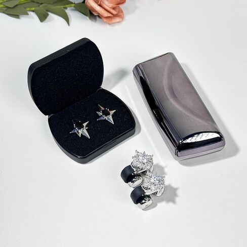 Starry Ear Cuff Wireless Headphones, Jewelry Open Ear Clip-on Earbuds, 30H Playtime, Bluetooth 6.0 Earring Earphones for Women, 2 Pairs Interchangeable Magnetic Crystals in Saudi Arabia
