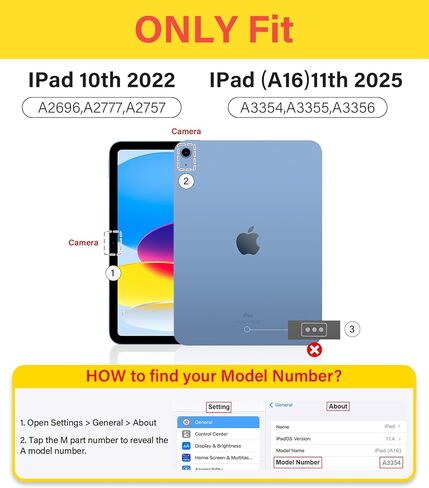 JKSML Case for iPad (A16) 11th/10th Gen with 8+ Viewing Angles, DIY Detachable Sliding Cover, Fully Clear Hard Back Shell, Solid Y-fold Stand, Pencil Holder for iPad 10.9" (2022)/ 11" (2025)-Cream in Saudi Arabia