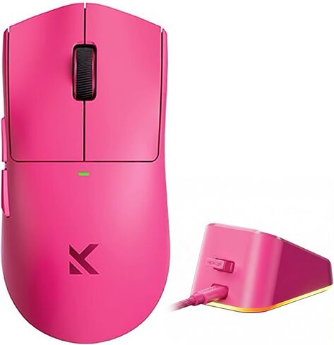 ماوس ألعاب Hyekit MCHOSE K7 Ultra Wireless Esports مع قاعدة شحن مغناطيسية، مستشعر بصري PAW3950، استقصاء مزدوج 8K، 42K DPI، 59 جرام خفيف الوزن، 5 أزرار قابلة للبرمجة، بطارية 130 ساعة (أرجواني) in Kuwait