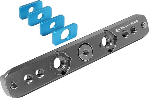 KONDOR BLUE | 1 Inch Monitor Cage NATO Rail with Anti-Twist Plates | Spring Safety Pins, ARRI-Style Mounting Point, Low-Profile Modular Rigging for Field Monitors | Space Gray in Saudi Arabia
