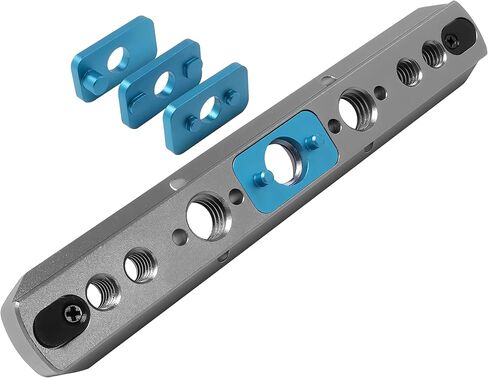 KONDOR BLUE | 1 Inch Monitor Cage NATO Rail with Anti-Twist Plates | Spring Safety Pins, ARRI-Style Mounting Point, Low-Profile Modular Rigging for Field Monitors | Space Gray in Saudi Arabia