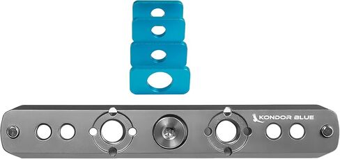 KONDOR BLUE | 1 Inch Monitor Cage NATO Rail with Anti-Twist Plates | Spring Safety Pins, ARRI-Style Mounting Point, Low-Profile Modular Rigging for Field Monitors | Space Gray in Saudi Arabia