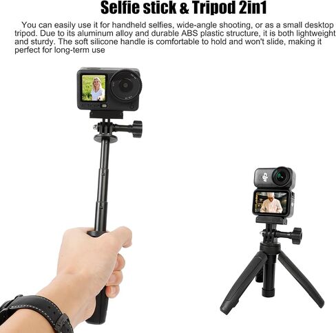 حامل ثلاثي قضيب تمديد سريع الإصدار من Pellking لكاميرا DJI Osmo Nano & Action 6، حامل ثلاثي عصا سيلفي صغير in Kuwait