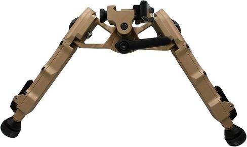 Accu-Tac WB-4 Bipod، حامل السكك الحديدية Quick Detach 1913 Pic، FDE/Tan، تصميم جسم عريض، أرجل قابلة للتعديل بأربعة مواضع، ألومنيوم خفيف الوزن للطائرات (TWBB-0400) in Kuwait