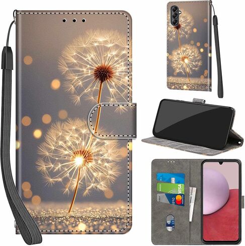 Case Wallet for Samsung Galaxy A14 4G / A14 5G, with [3 Card Slots], Kickstand Magnetic Closure PU Leather Shockproof Protective Flip Cover, Pink Rose in Saudi Arabia