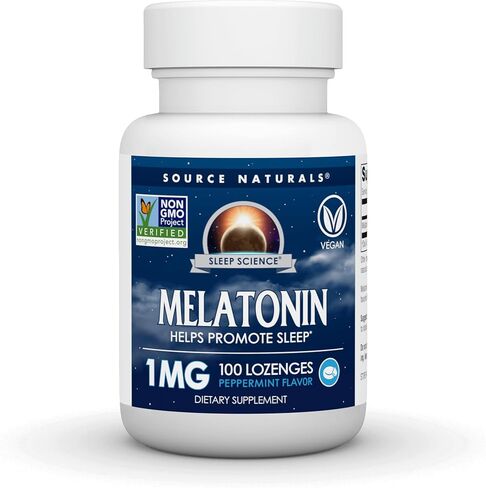 Source Naturals Melatonin 1 mg - 100 Peppermint Flavored Lozenges in Saudi Arabia