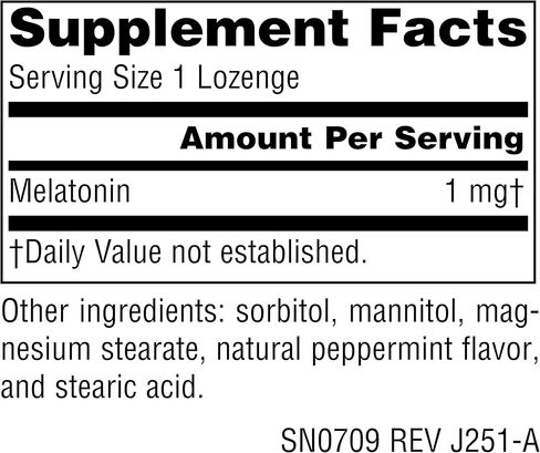 Source Naturals Melatonin 1 mg - 100 Peppermint Flavored Lozenges in Saudi Arabia