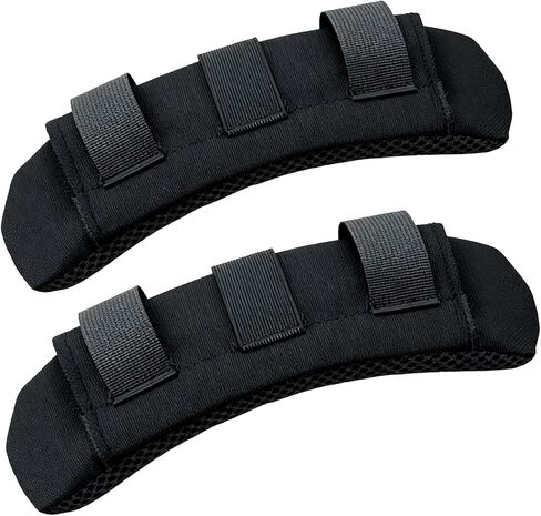 2 Pack Nylon Shoulder Strap Pad Detachable Backpack Strap Pads Breathable Waterproof Shoulder Cushion Pads for Vest Backpacks Plate Carriers Climbing Cycling Travel Guitar Shoulder Bags (Black) in Saudi Arabia