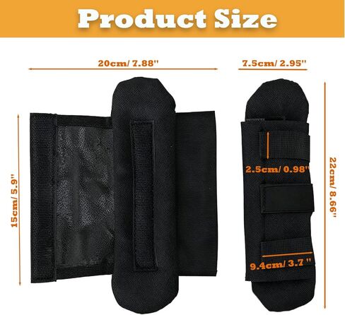 2 Pack Nylon Shoulder Strap Pad Detachable Backpack Strap Pads Breathable Waterproof Shoulder Cushion Pads for Vest Backpacks Plate Carriers Climbing Cycling Travel Guitar Shoulder Bags (Black) in Saudi Arabia