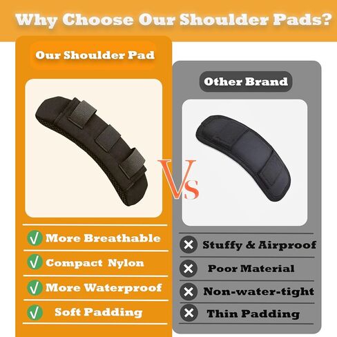 2 Pack Nylon Shoulder Strap Pad Detachable Backpack Strap Pads Breathable Waterproof Shoulder Cushion Pads for Vest Backpacks Plate Carriers Climbing Cycling Travel Guitar Shoulder Bags (Black) in Saudi Arabia