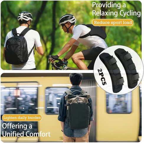2 Pack Nylon Shoulder Strap Pad Detachable Backpack Strap Pads Breathable Waterproof Shoulder Cushion Pads for Vest Backpacks Plate Carriers Climbing Cycling Travel Guitar Shoulder Bags (Black) in Saudi Arabia
