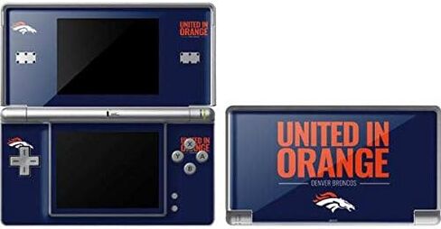 ملصق Skinit المخصص للألعاب متوافق مع DS Lite - تصميم شعار فريق NFL Denver Broncos مرخص رسميًا in Kuwait