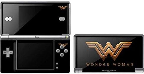 ملصق Skinit المخصص للألعاب متوافق مع DS Lite - تصميم شعار Warner Bros Wonder Woman Gold المرخص رسميًا in Kuwait