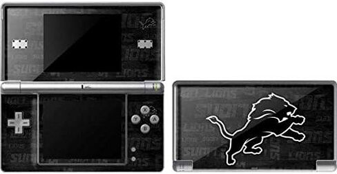Skinit Decal Gaming Skin Compatible with DS Lite - Officially Licensed NFL Detroit Lions Black & White Design in Saudi Arabia