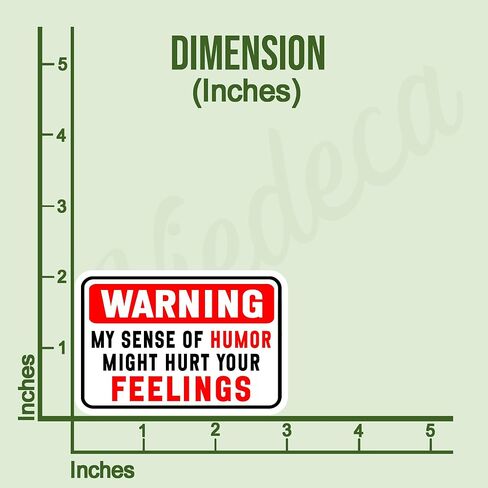 (3Pcs) Warning My Sense Of Humor Might Hurt Your Feelings Sticker Funny Sarcastic Sayings Humorous Vinyl Decal for Tumbler Laptop Kindle Water Bottles Books Phone - Size 3x2 Inch in Saudi Arabia